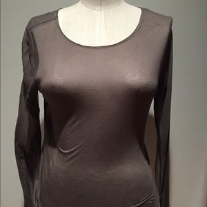Alice and Olivia taupe top